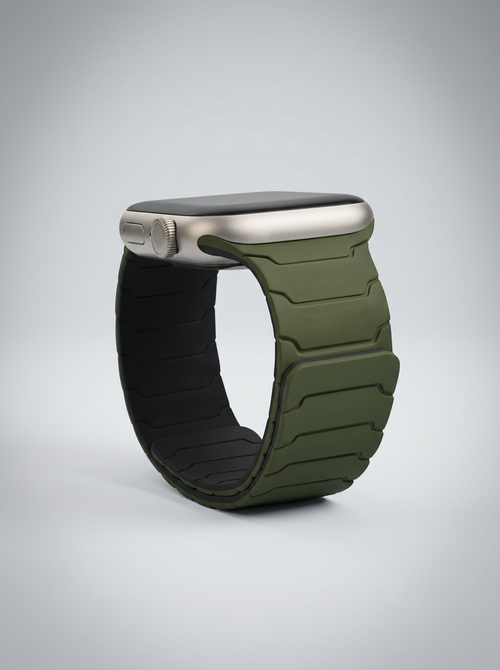 Magnetloop Armband Armeegrün/Schwarz