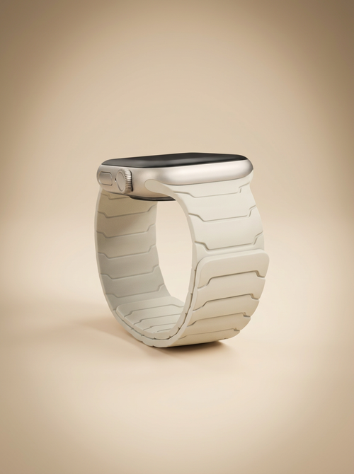 Magnetloop Armband Grau-Weiß